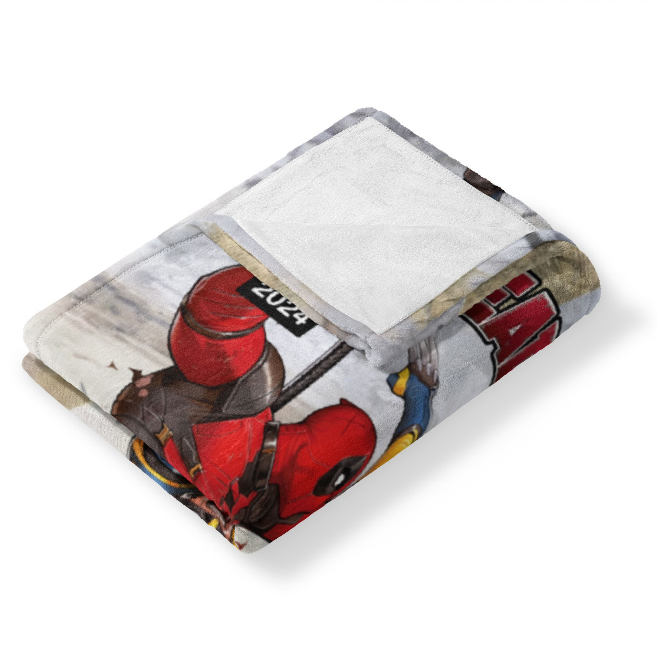 Deadpool & Wolverine Marvel Studios Best Bubs Silk Throw Blanket